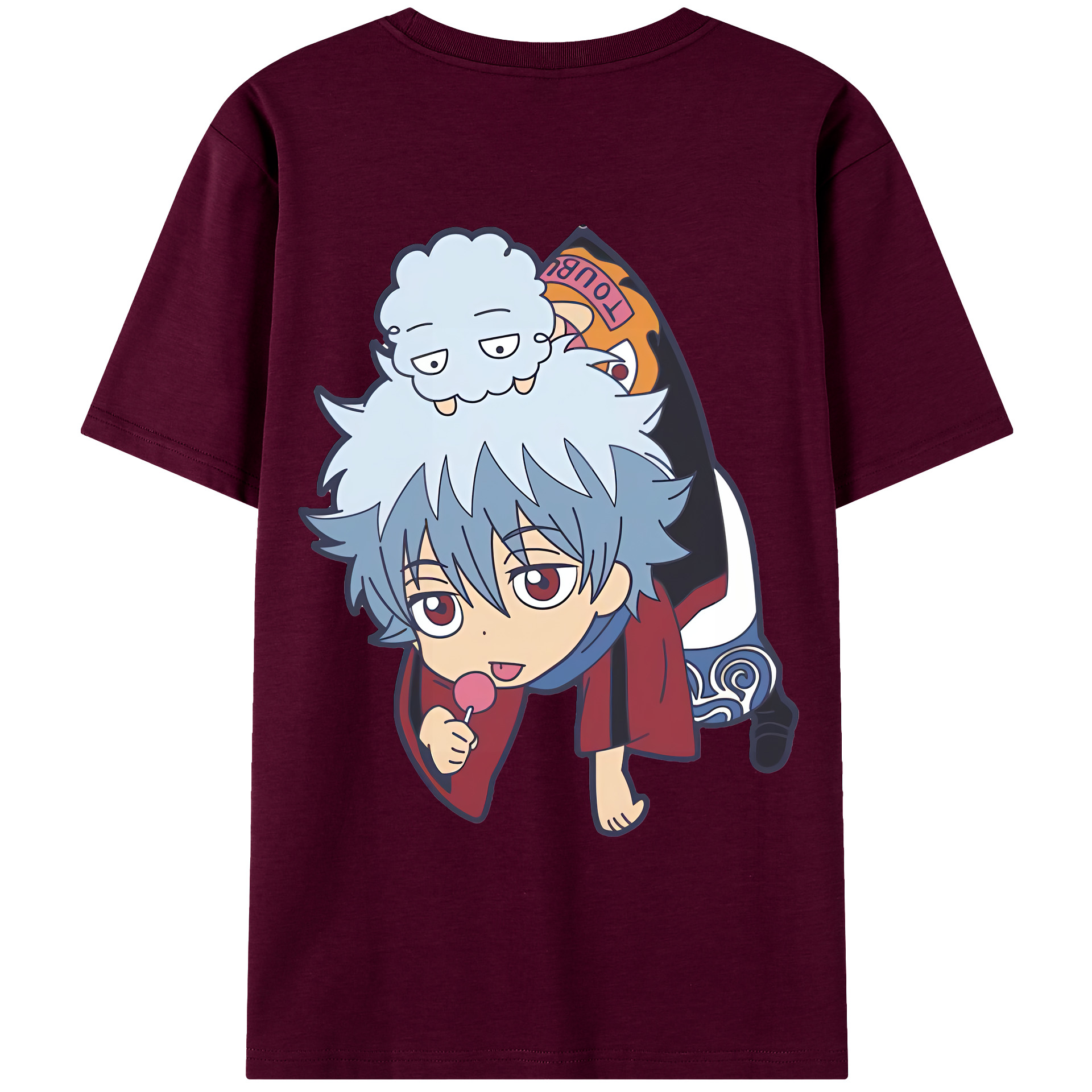 （画像用） ぎんたま 坂田銀時（さかたぎんとき） 神楽 志村新八（しむら しんぱち） GINTAMA Sakata Gintoki Kagura Shimura Shinpachi レディース半袖Tシャツ(バックプリント)